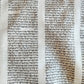 TORAH SCROLL FRAGMENT MANUSCRIPT on VELLUM antique BIBLE GENESIS first chapters