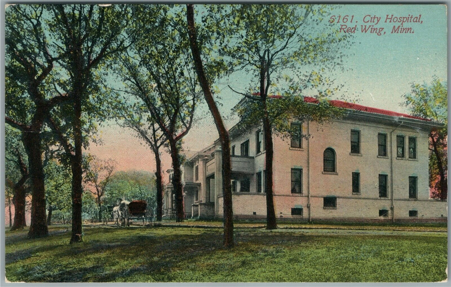 RED WING MN CITY HOSPITAL ANTIQUE POSTCARD