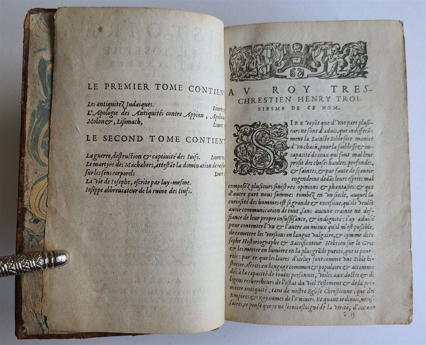 1599 HISTOIRE DE FL. IOSEPHE SACRIFICATEUR antique ILLUSTRATED Judaica 16th CENT