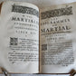 1655 MARTIALIS EPIGRAMMES 2 VOLUMES antique in FRENCH & LATIN