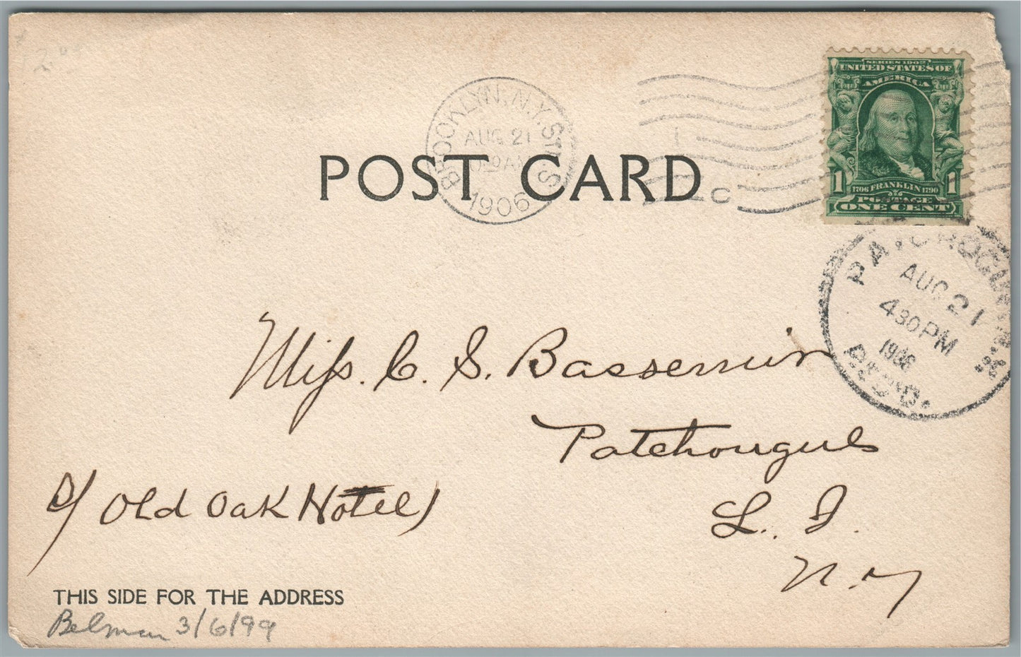 BOGADA NJ CHURCH ANTIQUE REAL PHOTO POSTCARD RPPC