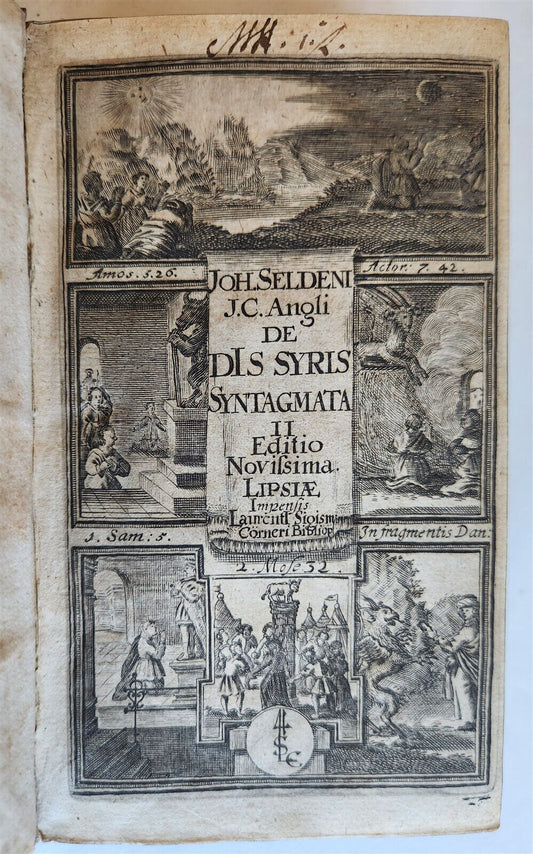 1672 ORIENTAL RELIGIONS TREATISE by JOHN SELDEN antique VELLUM BOUND