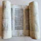 TORAH SCROLL FRAGMENT MANUSCRIPT on VELLUM antique BIBLE EXODUS 21:28-34:35