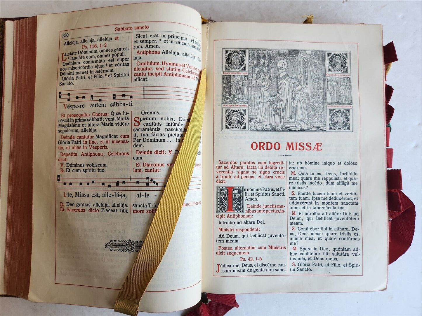1929 MISSALE ROMANUM antique MASSIVE FOLIO FINE LEATHER BINDING