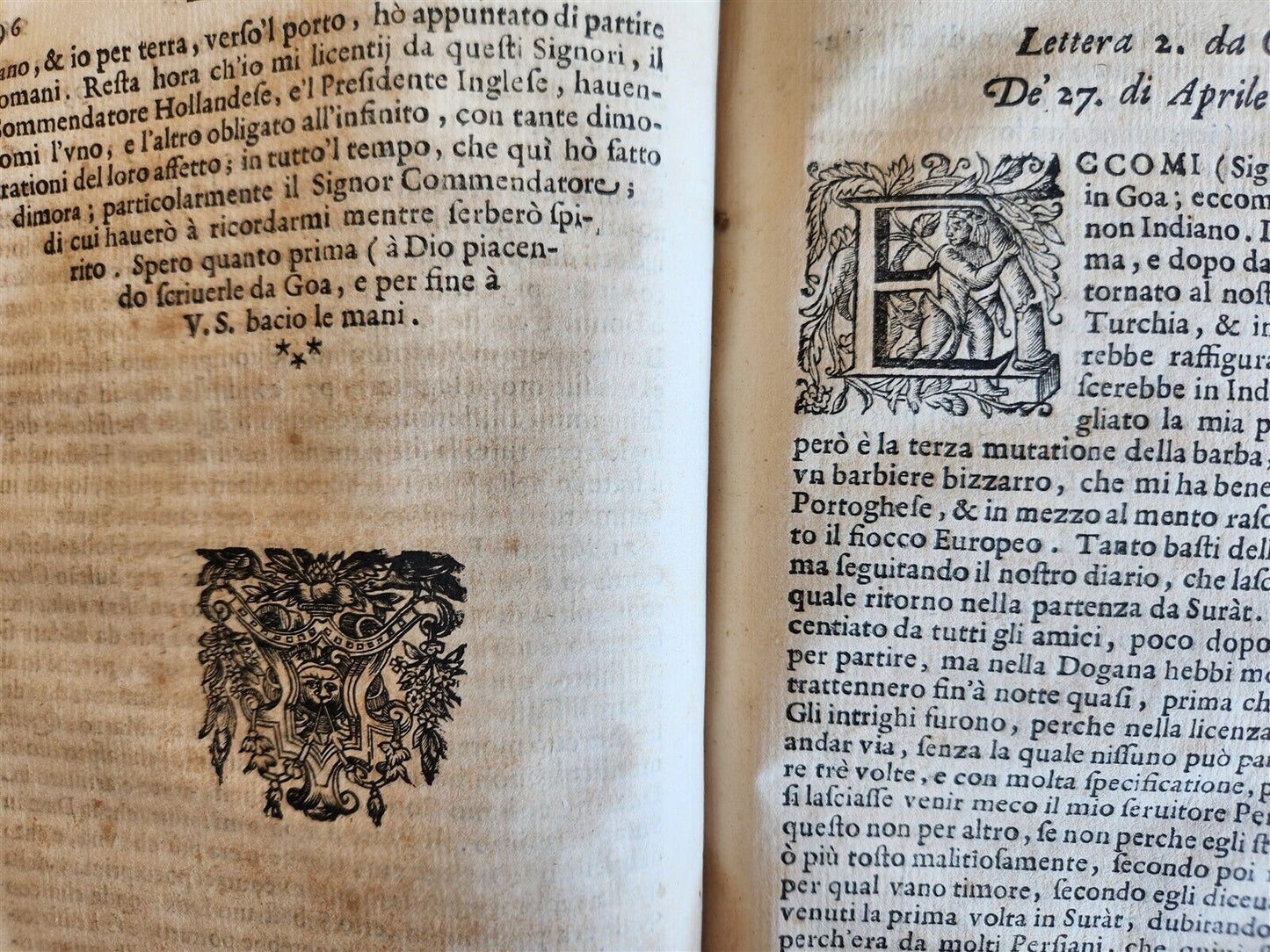 1663 De'Viaggi di Pietro Della Valle il Pellegrino ANTIQUE in ITALIAN SCARCE v.3