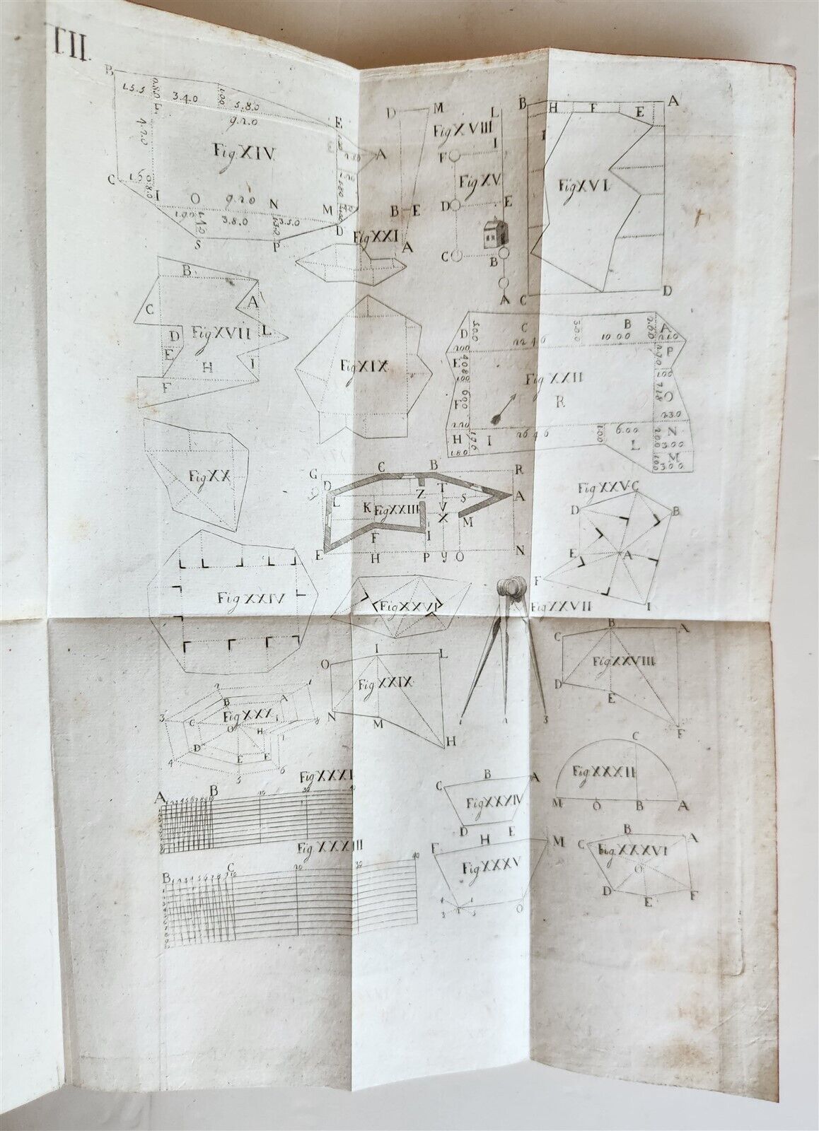 1791 ARCHITECTURE & SURVEYING 3 VOLUMES ILLUSTRATED antique in ITALIAN