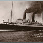 STEAMSHIP CARMANIA VINTAGE REAL PHOTO POSTCARD RPPC