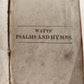 1816 PSALMS of DAVID in ENGLISH by I. WATTS antique NEW YORK AMERICANA