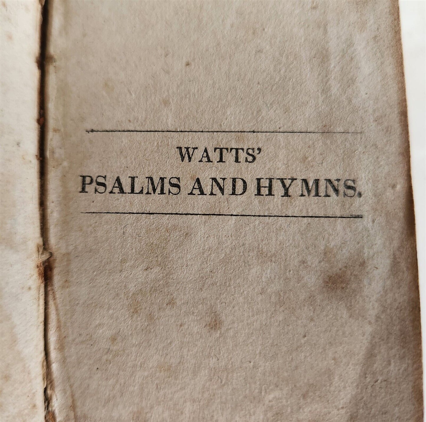 1816 PSALMS of DAVID in ENGLISH by I. WATTS antique NEW YORK AMERICANA