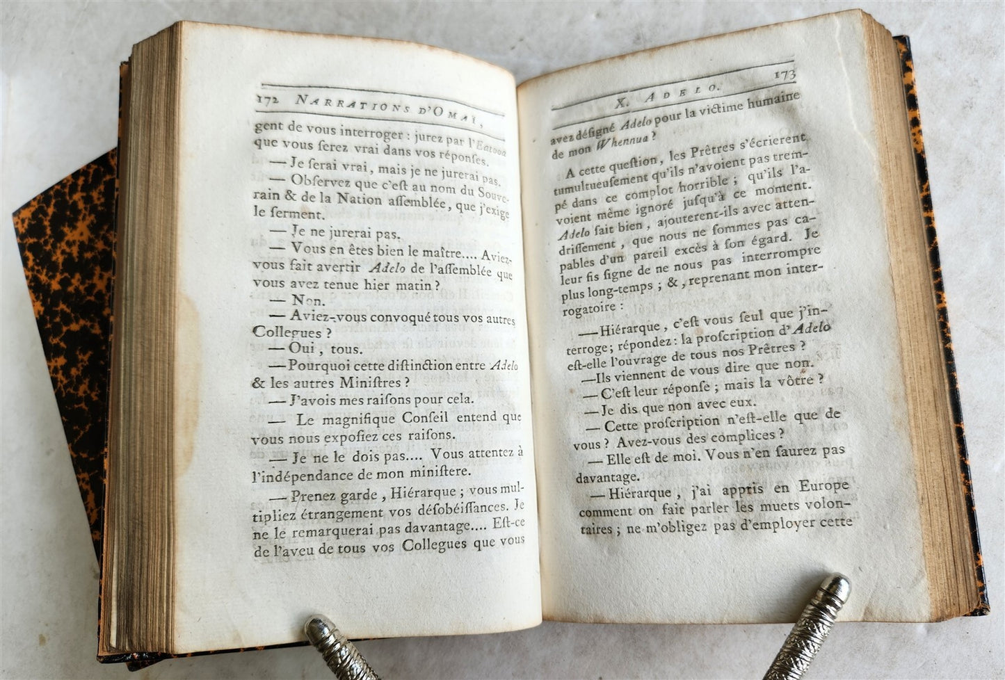 1790 TRAVELS of CAPTAIN JAMES COOK 4 VOLUMES SET antique in FRENCH