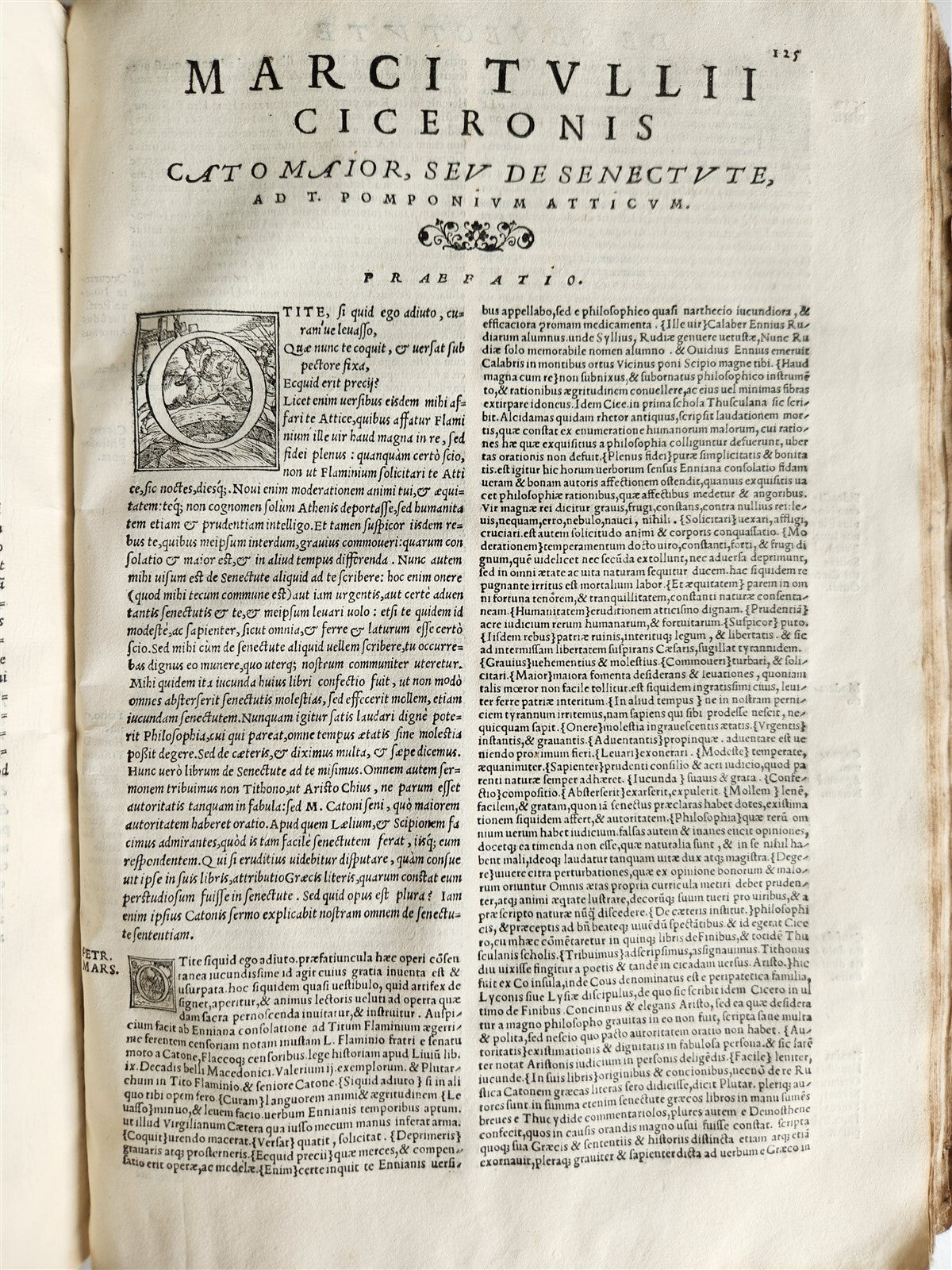 1548 ALDINE PRESS CICERO antique 16th CENTURY VELLUM BOUND FOLIO Aldus