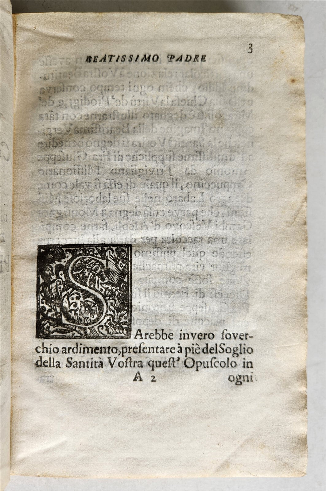 1727 GRACES & MIRACLES of GOD antique in ITALIAN vellum bound