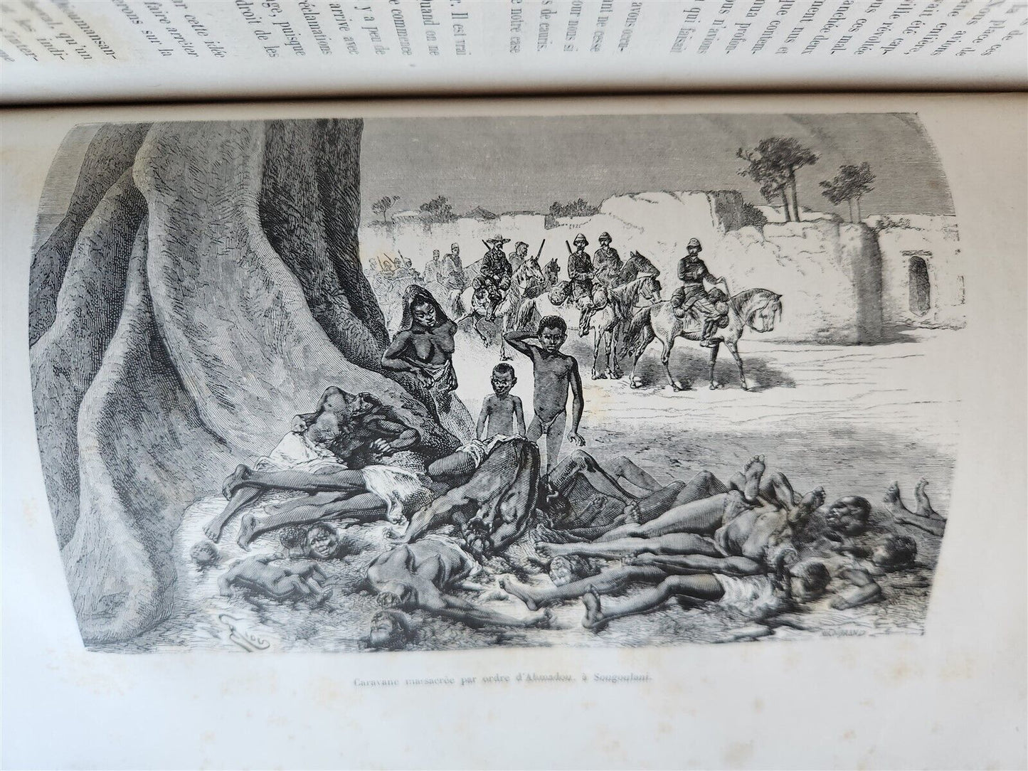 1885 AFRICA EXPLORATION VOYAGE SOUDAN FRANCAIS Haut-Niger antique ILLUSTRATED