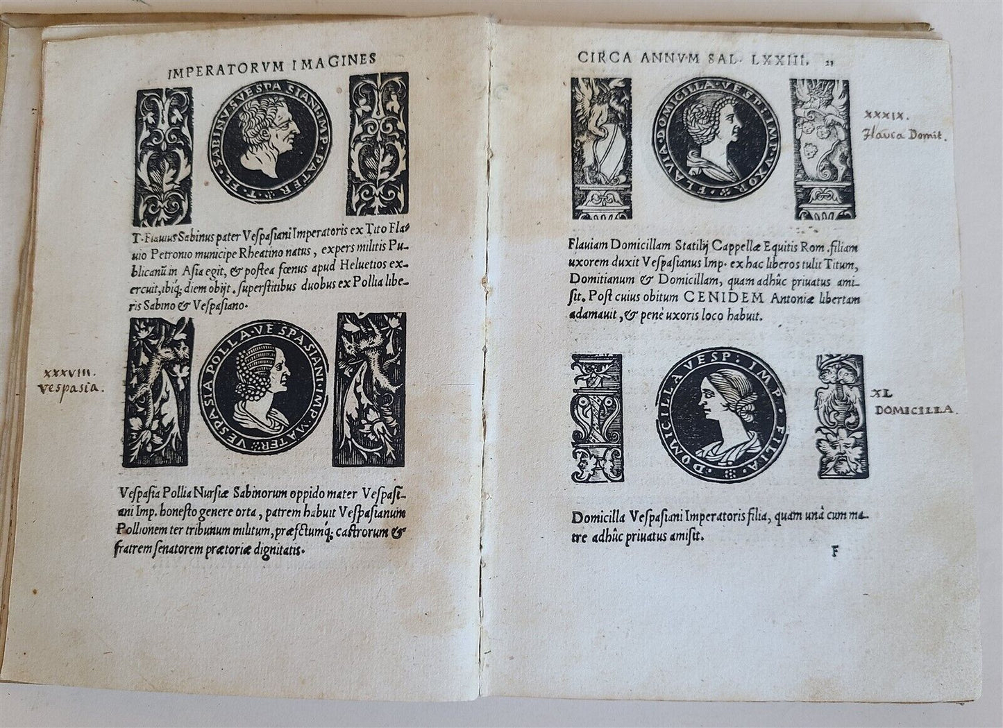 1535 ROMAN EMPERORS PORTRAITS ILLUSTRATED Imperatorum et Caesarum Vitae antique