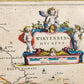 1640 MAP of GERMANY WIRTENBERG by WILLEM BLAEU antique AUTHENTIC hand colored