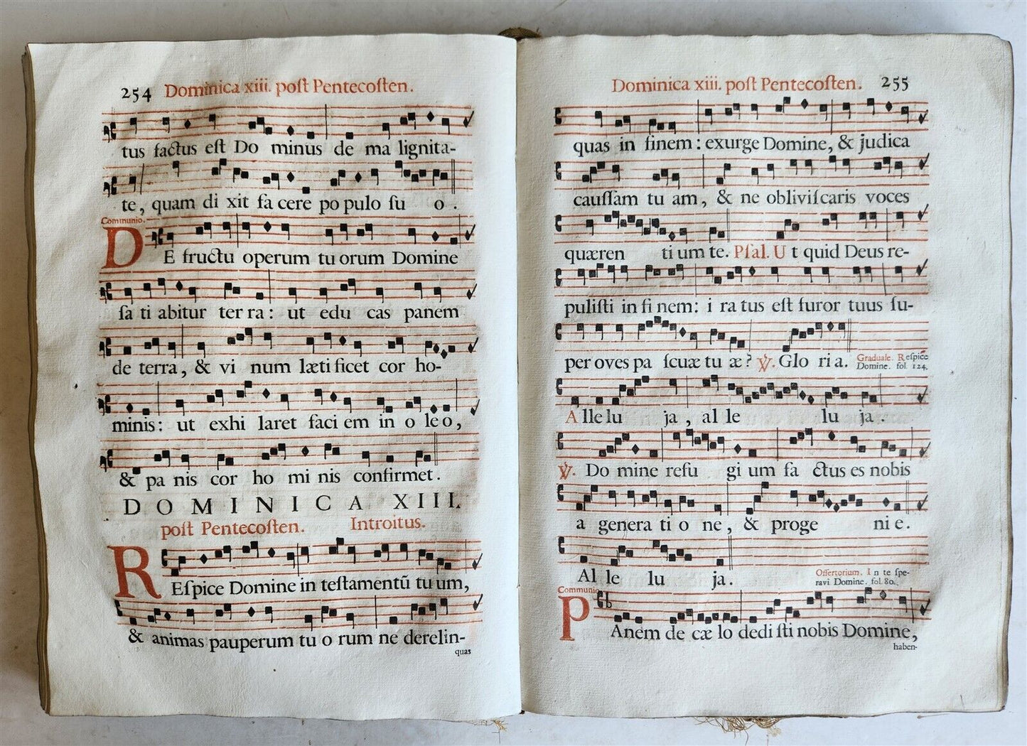 1789 GRADUALE ROMANUM antique ANTIPHONAL LARGE FOLIO 13 x 19"