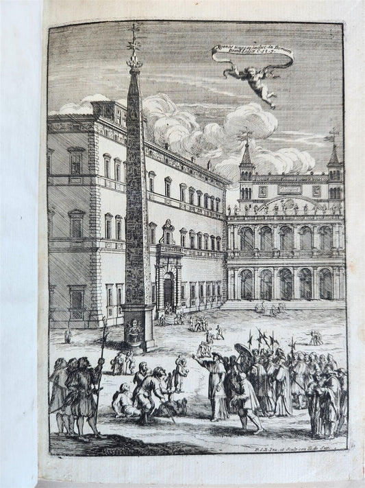 1693 LA MENDICITA PROVEDUTA NELLA CITTA DI ROMA antique in ITALIAN