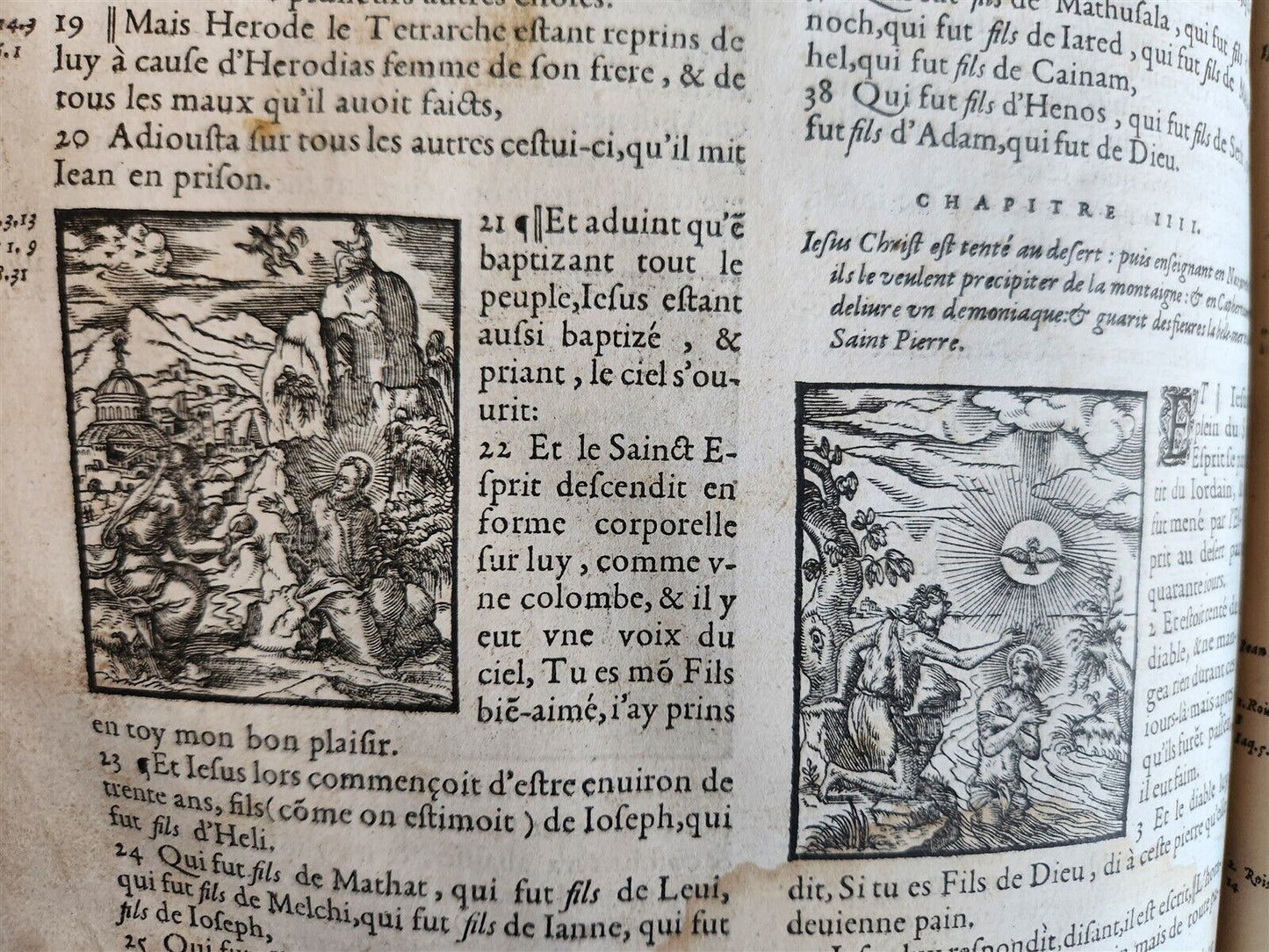 1578 BIBLE in FRENCH ILLUSTRATED antique MASSIVE FOLIO 16th CENTURY