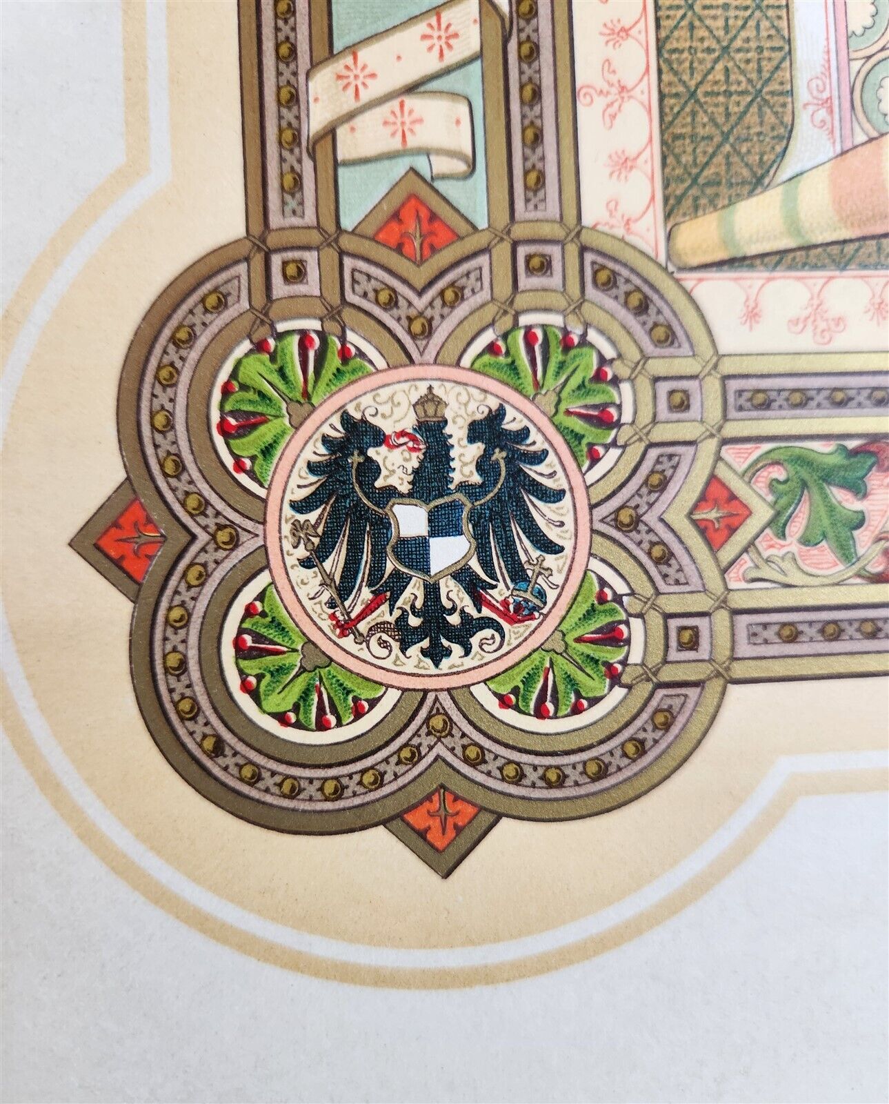 1908 LARGE GERMAN DIPLOMA size 19.5 by 25.5" antique