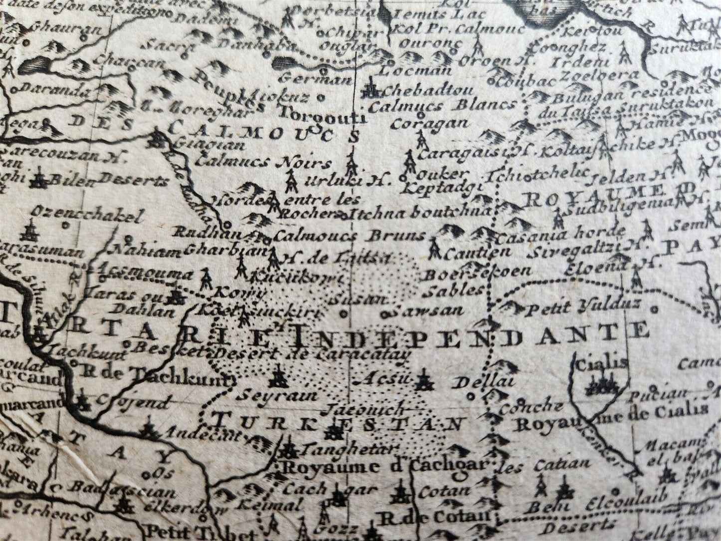 1715 GRANDE TARTARIE CENTRAL ASIA RUSSIA KAZAKHSTAN UZBEKISTAN CHINA antique MAP