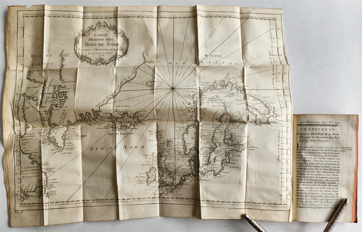 1759 HISTOIRE des VOYAGES antique vol.57 illustrated ARCTIC SEA RUSSIA NORWAY