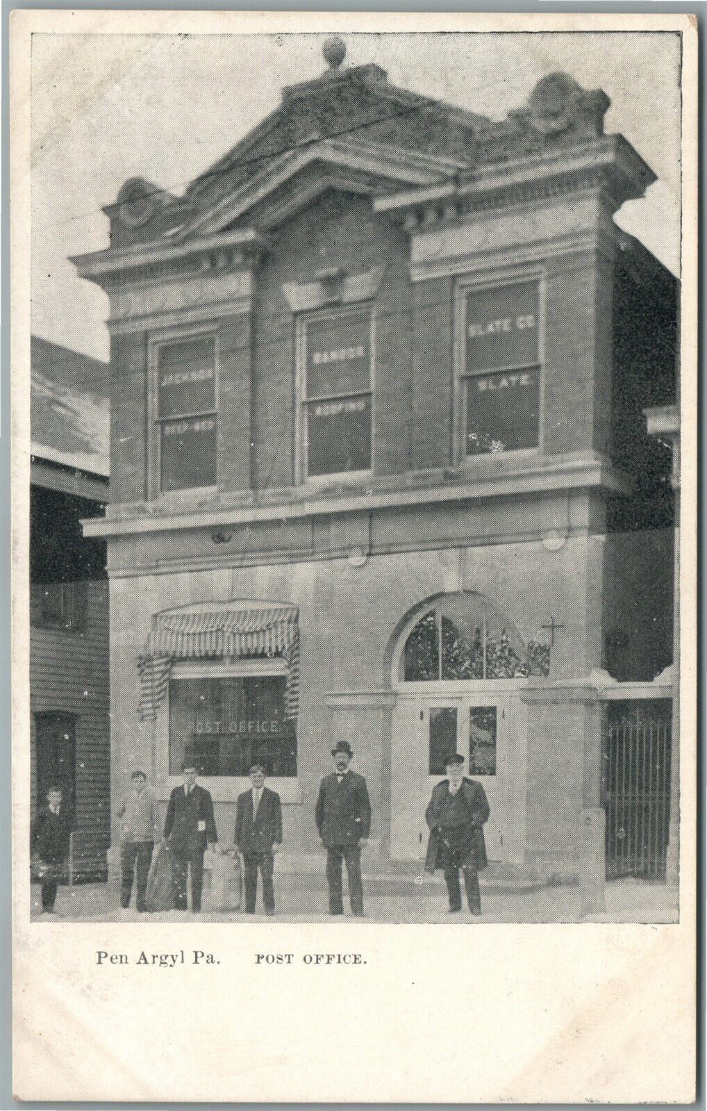 PEN ARGYL PA POST OFFICE ANTIQUE POSTCARD