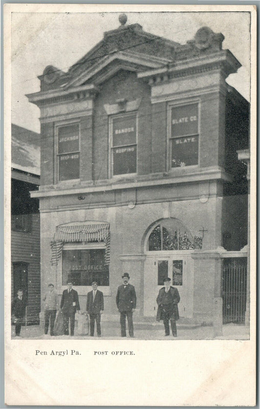 PEN ARGYL PA POST OFFICE ANTIQUE POSTCARD