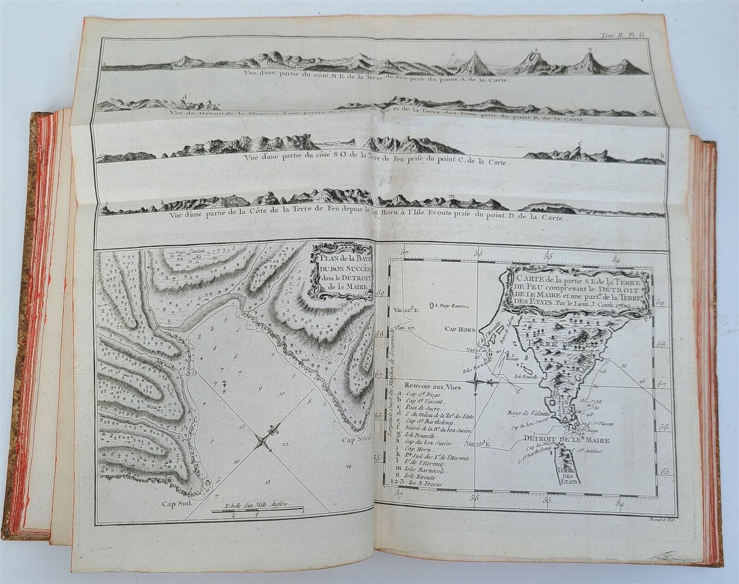 1774 VOYAGES of CAPTAIN COOK 4 vols plus ILLUSTRATED ATLAS antique in FRENCH