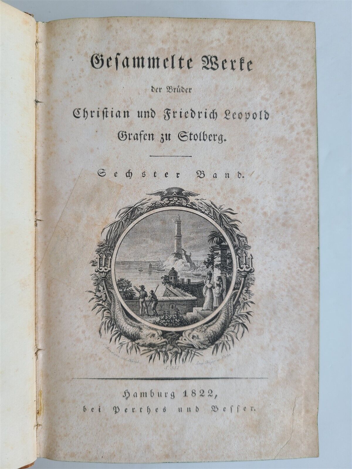 1822 Gesammelte Werke Christian Und Friedrich Leopold Grafen Zu Stolberg antique