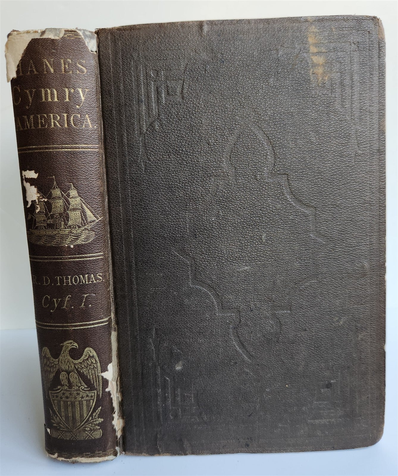 1872 HISTORY of WELSH in AMERICA antique HANES CYMRY AMERICANA