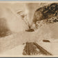 ALASKA railroad TRAIN WINTER SCENE ANTIQUE REAL PHOTO POSTCARD RPPC