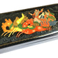 RUSSIAN PALEKH SCHOOL VINTAGE LACQUER BOX Troika SIGNED by ARTIST