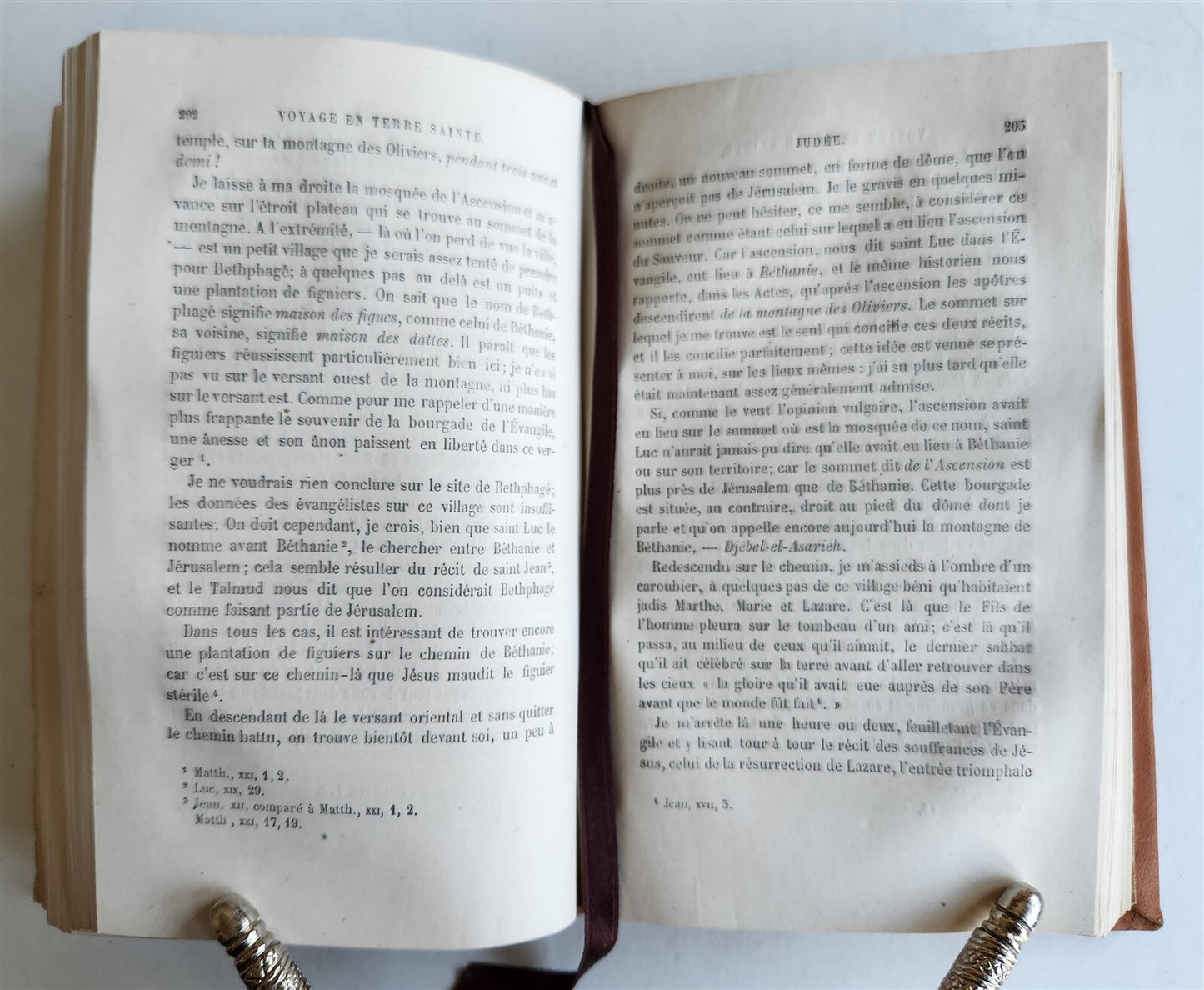 1866 VOYAGE en TERRE SAINTE by FELIX BOVET ILLUSTRATED w/ MAPS antique