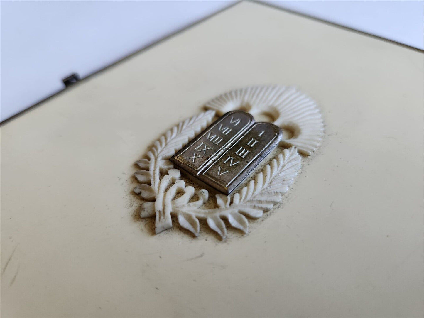 1873 JEWISH PRAYER BOOK antique FINE BINDING text in HEBREW & GERMAN Judaica