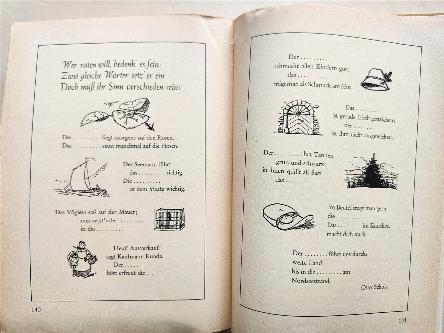1951 CHILDREN BOOK in GERMAN vintage ILLUSTRATED THIENEMANNS SCHATZASTLEIN