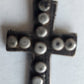 RUSSIAN or GREEK UNUSUAL WHITE METAL 18th-19th CENTURY antique NECK CROSS icon