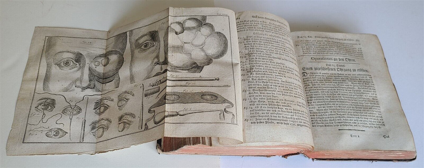 1770 CHIRURGY MEDICAL TREATISE ANATOMY antique ILLUSTRATED BOOK by L. HEISTER