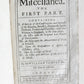 1705 WILLIAM TEMPLE MISCELLANEA antique in ENGLISH