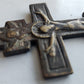 RUSSIAN BRONZE CRUSIFIX ICON 19th CENTURY antique SMALL CROSS