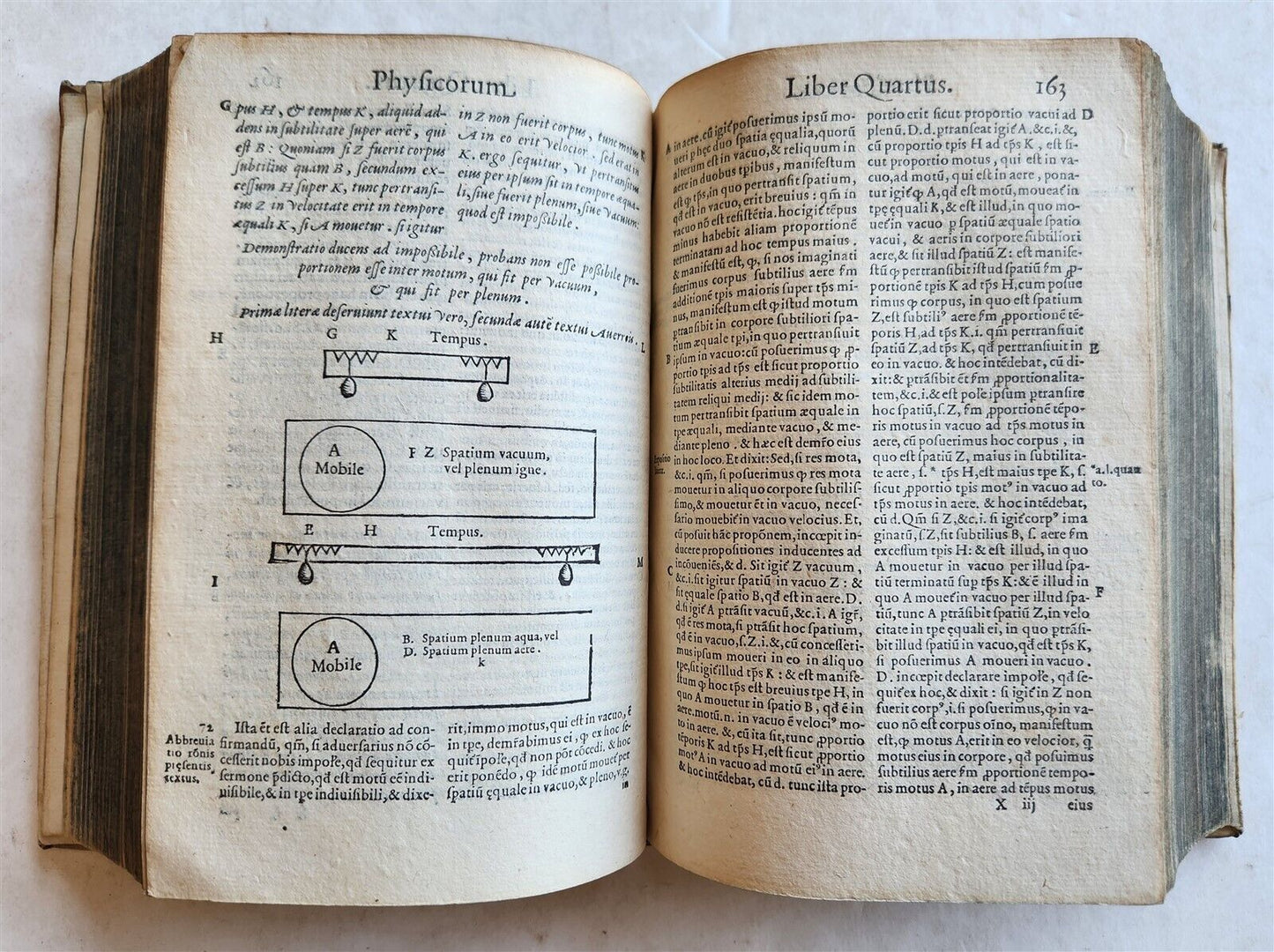 1574 ARISTOTLE ILLUSTRATED DE PHYSICO AUDITU COMMENTARY 16 cent. VELLUM antique
