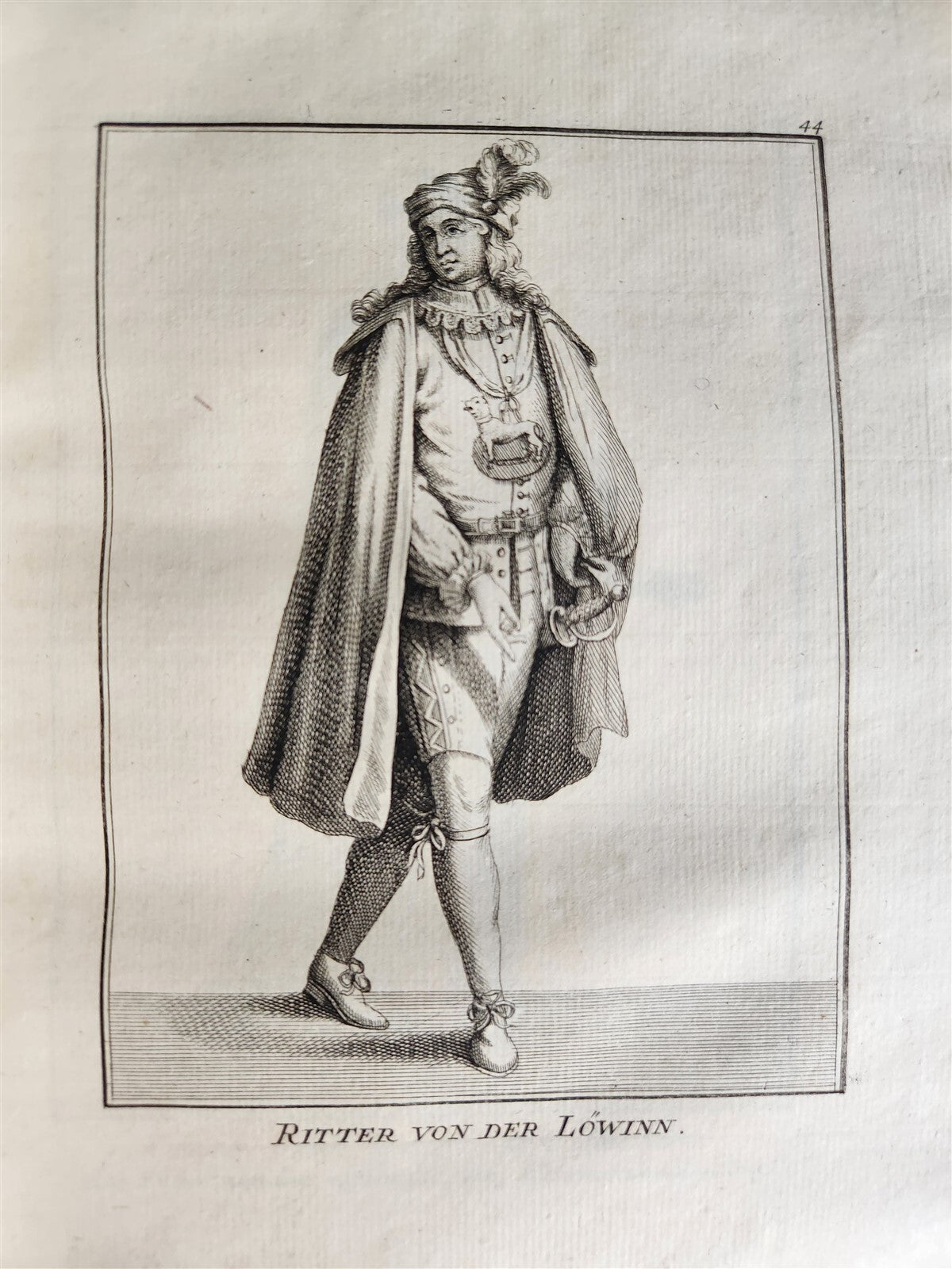 1756 ILLUSTRATED COSTUME HISTORY of MONKS & KNIGHTS for both sexes antique