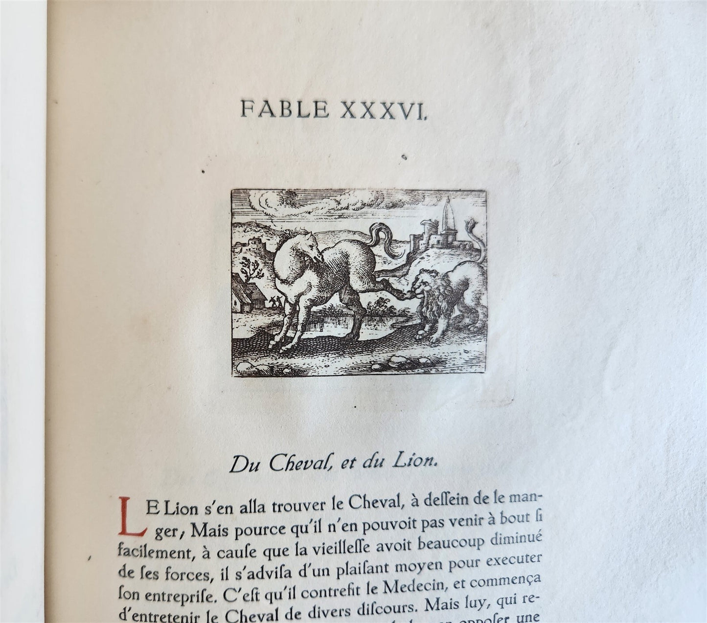 1920 AESOP'S FABLES antique Les Fables d'Esope Phrygien ILLUSTRATED 1669 reprint
