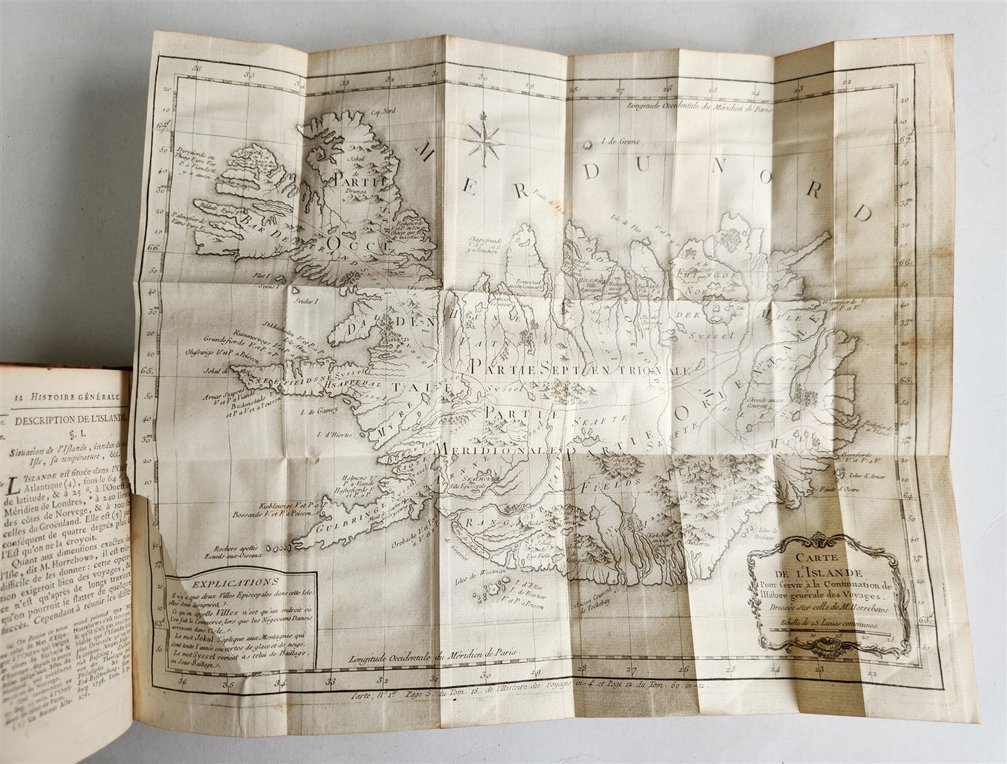 1768 HISTOIRE des VOYAGES VOL.69 antique illustrated ICELAND & SIBERIA RUSSIA