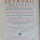 1743 SATYRICON by PETRONIUS antique 2 VOLUMES VELLUM BINDING