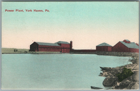 YORK HAVEN PA POWER PLANT ANTIQUE POSTCARD