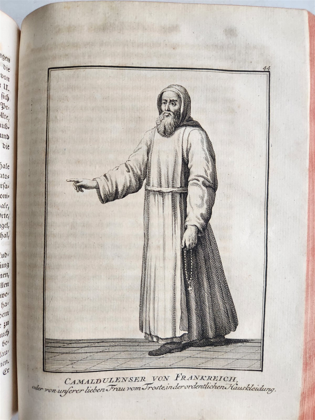 1755 ILLUSTRATED COSTUME HISTORY of MONKS & KNIGHTS for both sexes antique