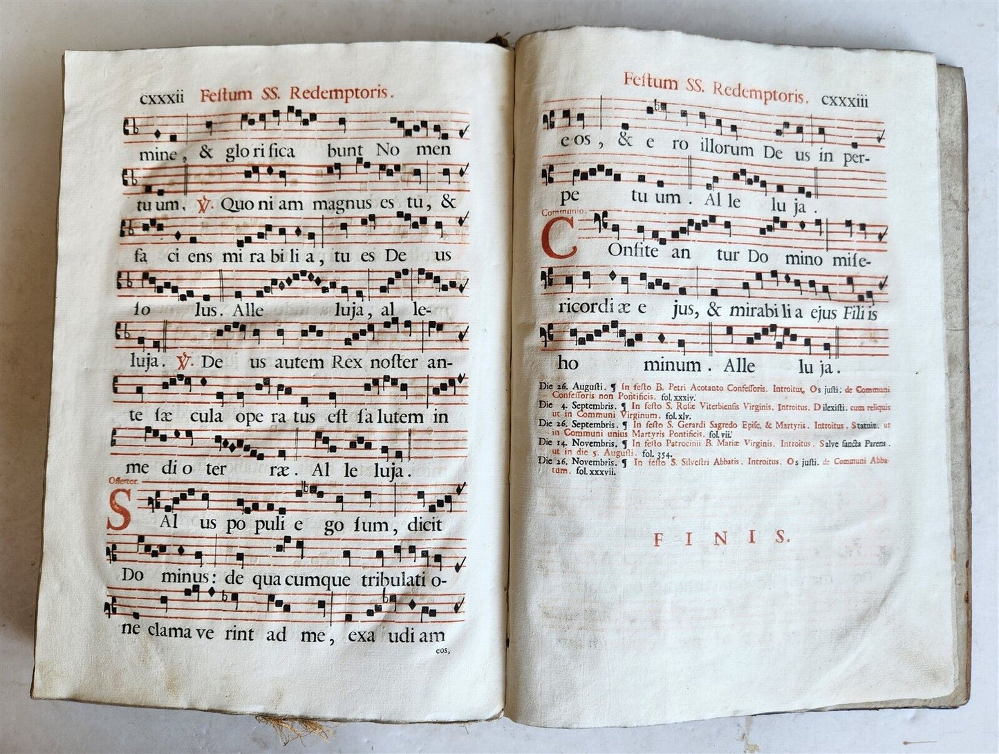 1789 GRADUALE ROMANUM antique ANTIPHONAL LARGE FOLIO 13 x 19"