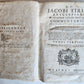 1775-1776 BIBLE COMMENTARY by JACOBI TIRINI 4 VOLUMES antique VELLUM BINDING