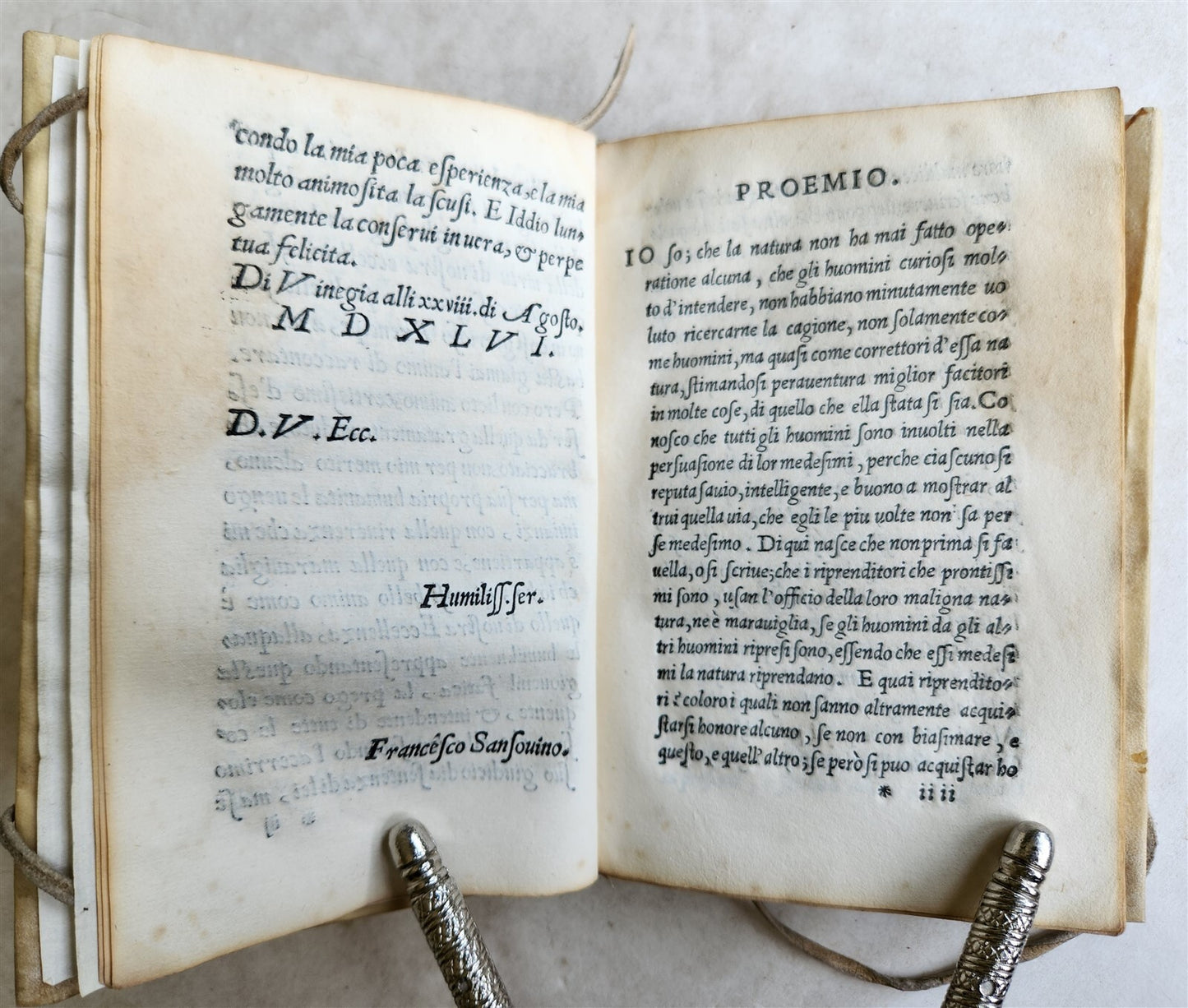 1546 ART of ORATORY by FRANCESCO SANSOVINO antique 16th CENTURY in Italian