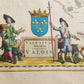 1640 MAP of DUCATUS VALOIS FRANCE by WILLEM BLAEU antique AUTHENTIC hand colored